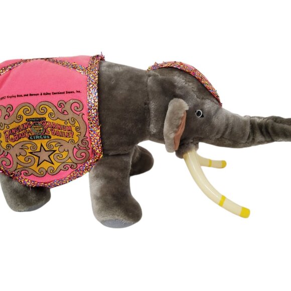 Vintage 1992 Ringling Bros. Barnum & Bailey Circus Plush Elephant - Picture 2 of 2